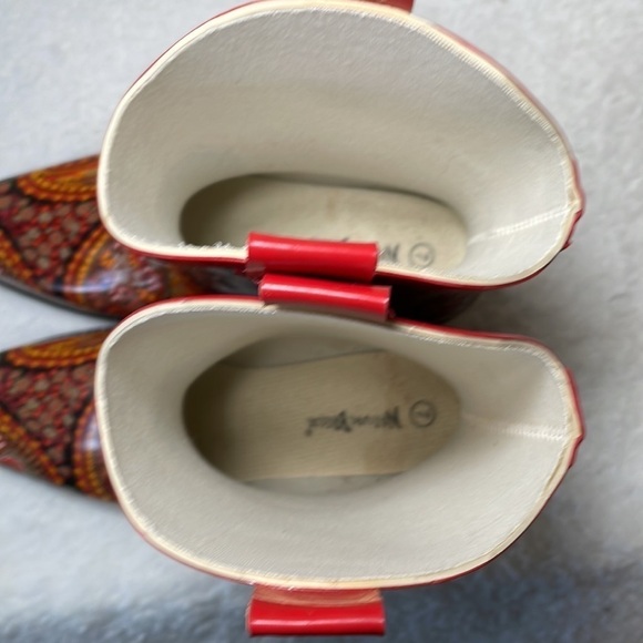 NATURE Breeze Cowboy Rain Boots Size 7 - Picture 11 of 13